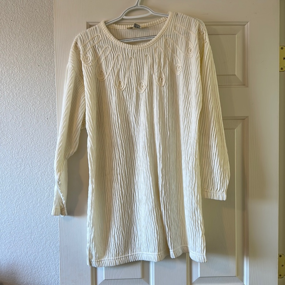 Women’s oversized boho blouse - cream